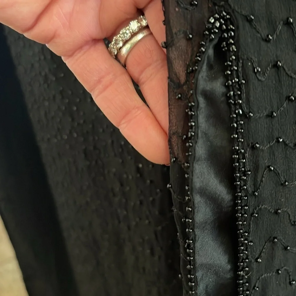 NWT Camille Marie black skirt with side slits and sequin throughout. Size XXL - Picture 3 of 10